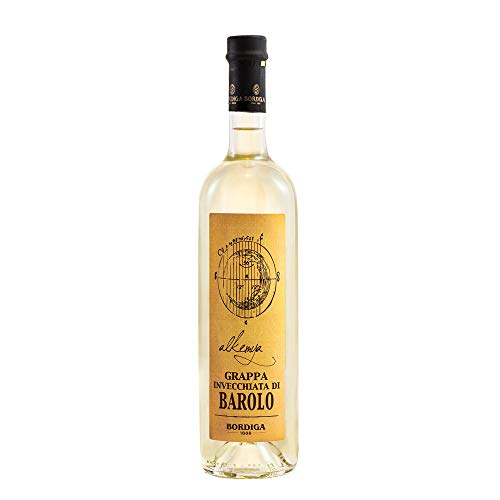 Grappa Invecchiata di Barolo "Alkemya" von Bordiga 1888, Grappa aus Italien, Fassreife. 0,7 L, 40 % Vol. von Bordiga