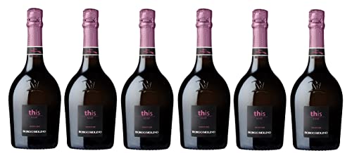6x 0,75l - Borgo Molino - Cuvée This - Prestige Rosé - Spumante extra dry - Marca Trevigiana I.G.P. - Veneto - Italien - Rosé-Schaumwein extra dry von Borgo Molino