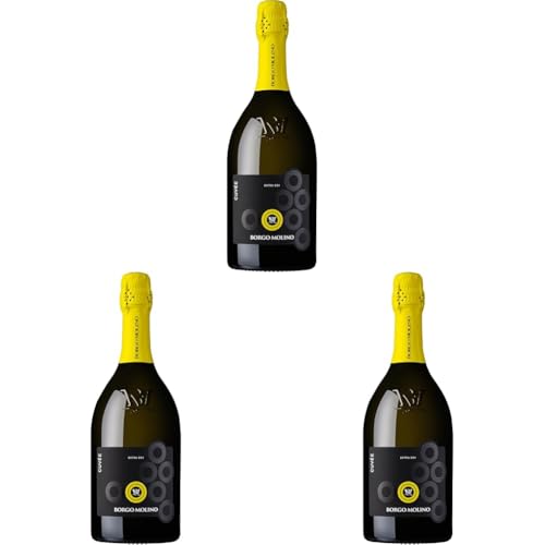 Borgo Molino Glera Marca Trevigiana Spumante extra dry trocken (1 x 0.75 l) (Packung mit 3) von Borgo Molino
