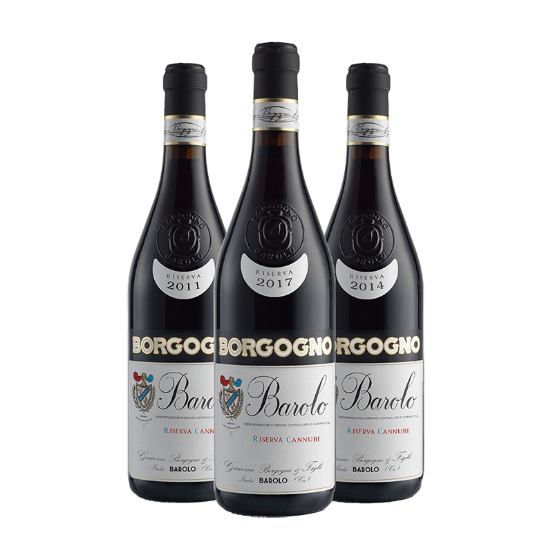 Borgogno : Caisse Cannubi Riserva Collection 2011-2014-2017 von Borgogno