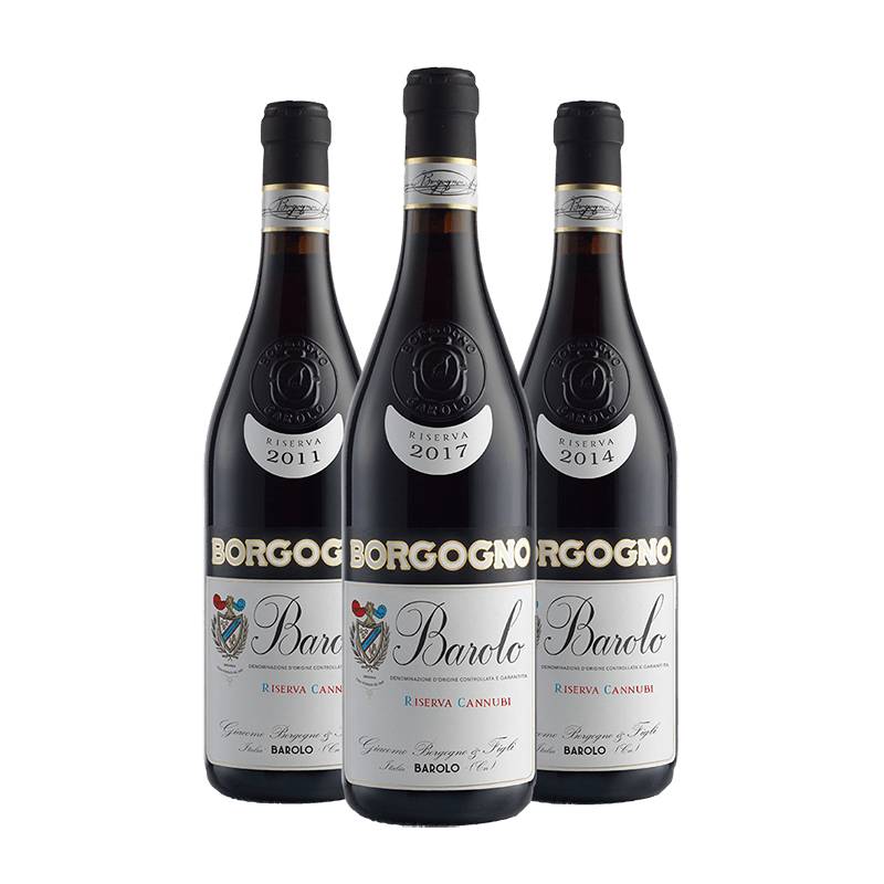 Borgogno : Caisse Cannubi Riserva Collection 2011-2014-2017 von Borgogno