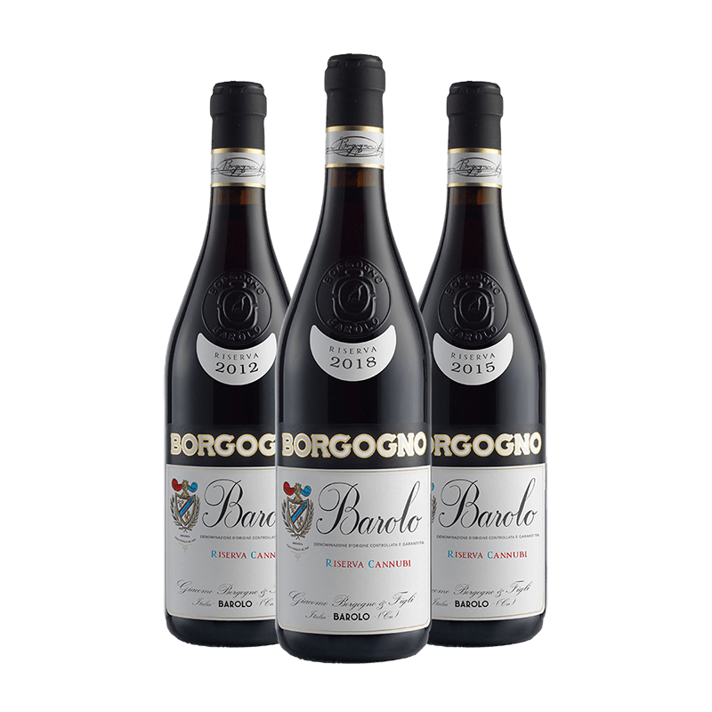 Borgogno : Caisse Cannubi Riserva Collection 2012-2015-2018 von Borgogno