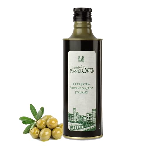 Borgunto® Italienisches Natives Olivenöl Extra 500ml - 100% Toskanische Oliven, Kaltgepresst • Leccino, Frantoio, Moraiolo • Hergestellt in der Toskana! von Borgunto