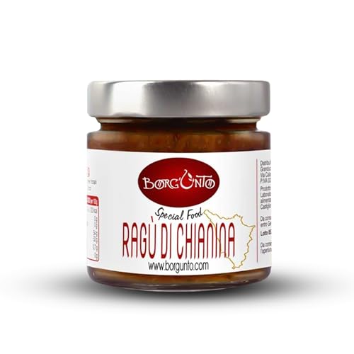 Borgunto® Ragù di Chianina mit italienischen Tomaten 12x200g - Toskanisches Rezept, Handwerkliches Produkt • Glutenfrei, Ohne Konservierungsstoffe und Farbstoffe • 100% Hergestellt in der Toskana! von Borgunto