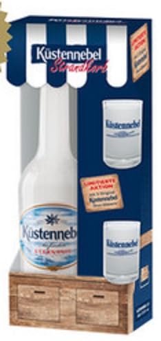 1 Flasche Küstennebel a 500ml + 2 Gläser + Geschenkbox + Space Riegel von Onlineshop Bormann von Bormann