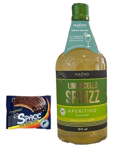 1 Flasche Maemo Limoncello Sprizz Aperitivo a 0,7 L 15% vol. + Space Keks gratis a 45 g von Onlineshop Bormann von Bormann