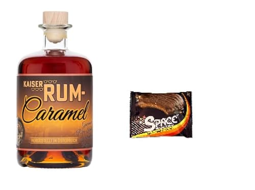 1 Flasche Prinz Kaiser Rum Caramel a 500ml 40% Vol. + Space Riegel 45g von Onlineshop Bormann von Bormann