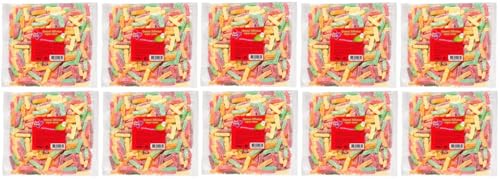 10 Tüten Red Band Gummi Stäbchen super sauer a 500g + Space Keks gratis a 45 g von Onlineshop Bormann von Bormann