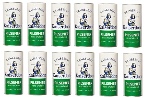 12 Dosen Kaiserdom Pilsener herb-würzig Bavarian Beer a 1000ml mit 4,9% Vol. inc. EINWEG Pfand + Space von Bormann