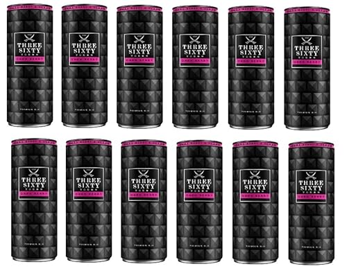 12 Dosen Three Sixty Vodka Dark Berry a 250ml 10% Vol. inkl. EINWEGPFAND + Space Keks gratis a 45 g von Onlineshop Bormann von Bormann