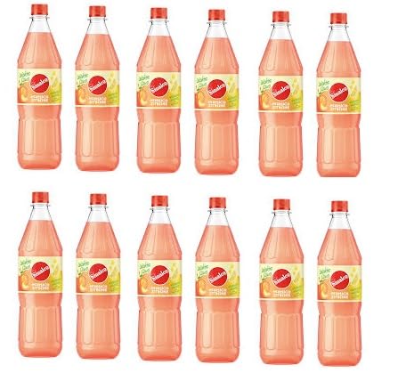 12 Flaschen Sinalco Pfirsich Zitrone (weniger Zucker, ohne Süßungsmittel) a 1 L inkl. MEHRWEGPGAND + Space Keks gratis a 45 g von Onlineshop Bormann von Bormann