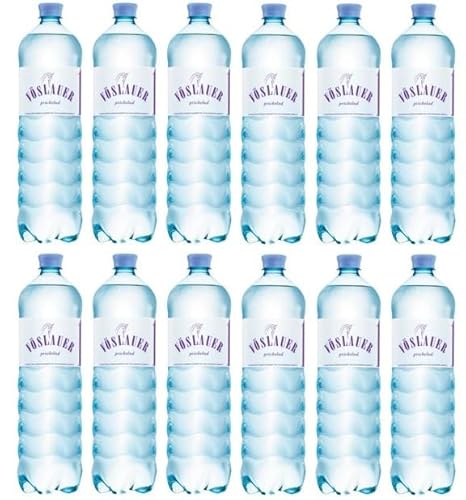 12 Flaschen Vöslauer Mineralwasser prickelnd extra groß a 1,5 Liter inkl. EINWEGPFAND Wasser mit Kohlensäure von Bormann
