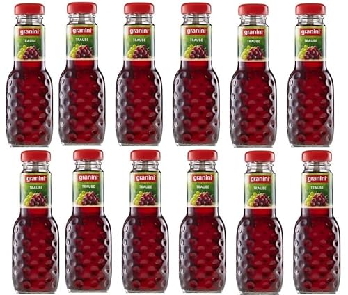 12 Flaschen a 200ml Granini roter Traubensaft Traube in MEHRWEG Pfand Glas Flaschen Trauben Trinkgenuss von Onlineshop Bormann von Bormann