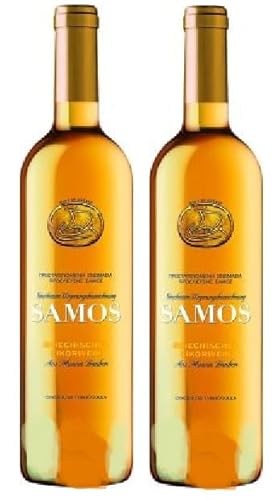 2 Flaschen Samos Likörwein Kourtaki a 750ml 15% Vol. (aus Muskattrauben) Greek Wine Doux + Space Riegel von Onlineshop Bormann von Bormann