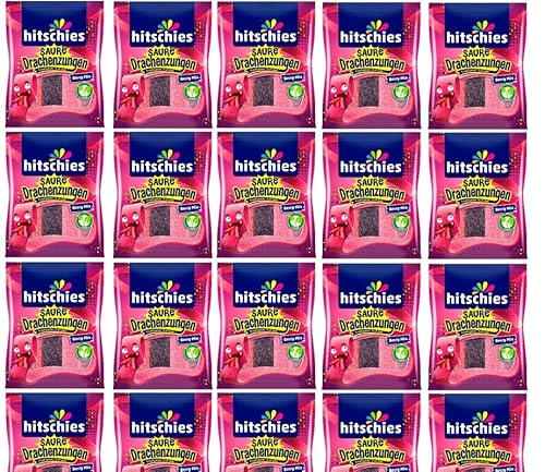 20 Beutel a 125g Hitschies saure Drachenzungen Berry Mix vegan + Space Riegel 45g Gratis von Onlineshop Bormann von Bormann