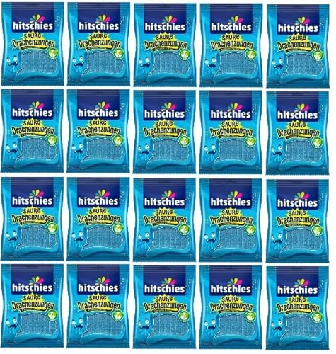 20 Beutel a 125g Hitschies saure Drachenzungen Blau + Space Riegel 45g Gratis von Onlineshop Bormann von Bormann