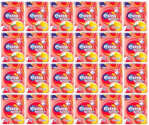 24 Dosen Wrigley's Extra Refreshers Strawberry Lemon a 78 Gramm mit 35 Dragees + Space Keks gratis a 45 g von Onlineshop Bormann von Bormann
