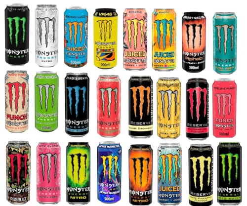 24 Monster Energy Mix Dosen a 500ml (24 verschiedene Sorten) inclusive EINWEG Pfand + Space Keks von Onlineshop Bormann von Bormann