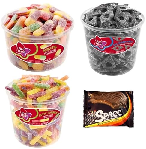 3 Dosen Red Band Mix/Briketts/Salzdiamanten/Super Pommes + Space Keks von Onlineshop Bormann von Bormann