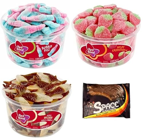 3 Dosen Red Band Mix/Bubble Fizz/Wilde Erdbeeren/Cola Hechte + Space Keks von Onlineshop Bormann 3 Dosen Red Band Mix/Bubble Fizz/Wilde Erdbeeren/Cola Hechte + Space Keks von Onlineshop Bormann von Bormann