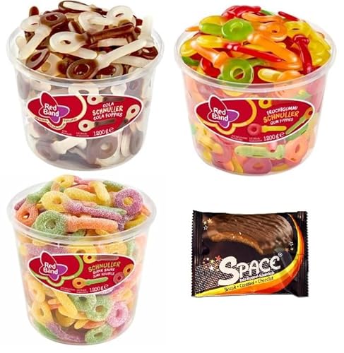 3 Dosen Red Band Mix/Cola Schnuller/Fruchtgummi Schnuller/Saure Schnuller + Space Keks von Onlineshop Bormann 3 Dosen Red Band Mix/Cola Schnuller/Fruchtgummi Schnuller/Saure Schnuller + Space Keks von Onlineshop Bormann von Bormann