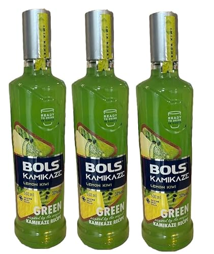 3 Flaschen Bols Kamikaze Green Lemon Kiwi a 0,5 L 30% vol. + Space Keks gratis a 45 g von Onlineshop Bormann von Bormann
