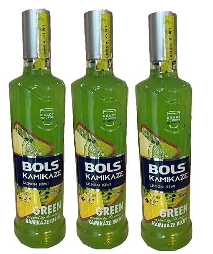 3 Flaschen Bols Kamikaze Green Lemon Kiwi a 0,5 L 30% vol. + Space Keks gratis a 45 g von Onlineshop Bormann von Bormann