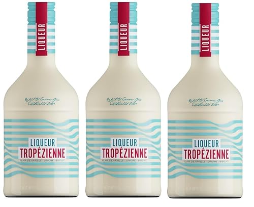 3 Flaschen Liqueur Tropézienne – Einzigartig cremiger Likör als Hommage an St. Tropéz + Space Riegel von Onlineshop Bormann von Bormann