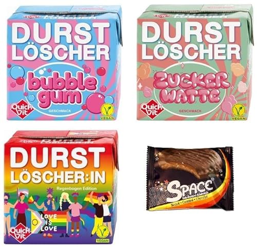 36 Durstlöscher a 500 ml 12 x Bubble Gum / 12 x Zucker Watte / 12 x Regenbogen + Space Keks Gratis von Bormann