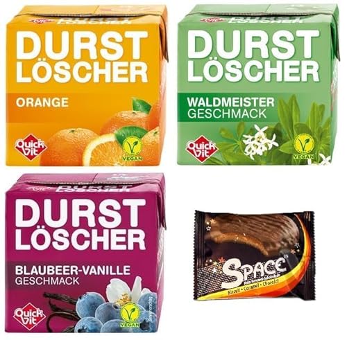 36 Durstlöscher a 500 ml 12 x Orange / 12 x Waldmeister / 12 x Blaubeer-Vanille + Space Keks Gratis von Bormann