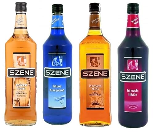4 Flaschen Szene Party Mix Mix Paket (Kirschlikör,Blue Curacao,Spiced Rum a 1000ml + 1 x Tequila Gold a 700ml+ Space Keks gratis a 45 g von Onlineshop Bormann 4 Flaschen Szene Party Mix Mix Paket (Kirschlikör,Blue Curacao,Spiced Rum a 1000ml + 1 x Tequila Gold a 700ml+ Space Keks gratis a 45 g von Onlineshop Bormann von Bormann