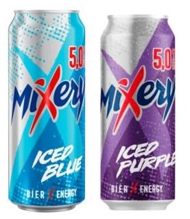 48 Dosen Karlsberg Mixery Bundle a 500ml inc EINWEG Pfand (Mix aus 24 x Iced Blue 24 x Iced Purple) 5% Vol. + Space Keks von Onlinenshop Bormann von Bormann