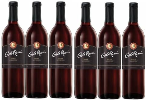 6 Flaschen Carlo Rossi Dark Red Wine a 0,75 L 10% vol. Rotwein trocken + Space Keks 45g von Onlineshop Bormann von Bormann