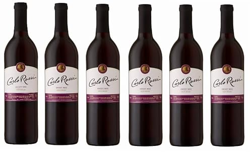 6 Flaschen Carlo Rossi Sweet Red 0,75 L 9% vol. Sweet Rotwein süß + Space Keks 45g von Onlineshop Bormann von Bormann