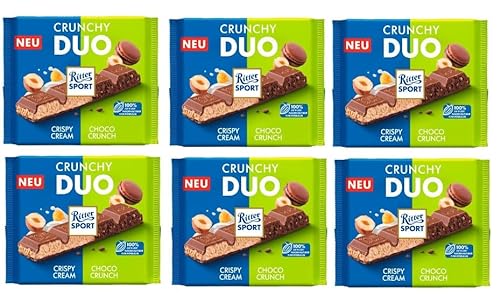 6 x Ritter Crunchy Duo (Crispy Cream/Choco Crunch) a 218g + Space Riegel 45g von Onlineshop Bormann von Bormann