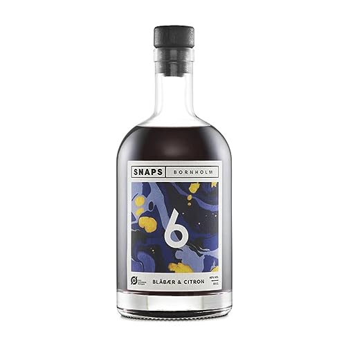 BORNHOLM SPIRITS Schnaps „№ 6 Blaubeere & Zitrone“ in Geschenkbox, Bio-Schnaps aus Dänemark, 0,5 L, 40% Vol. von Bornholmer