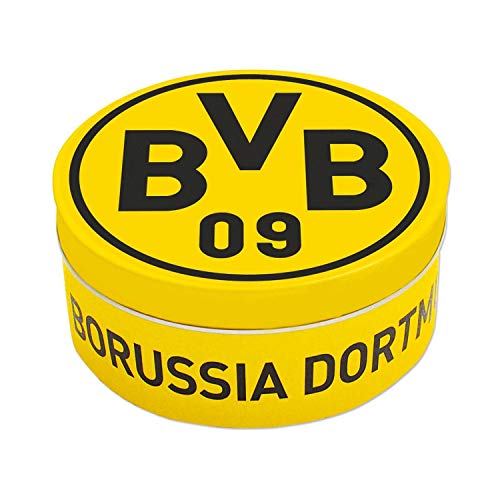 Borussia Dortmund Bonbons in dekorativer Metalldose, Zitrone-Cola-Geschmack 200 g Hartkaramelle BVB 09 - Plus Aufkleber Wir Borussia Dortmund Bonbons in dekorativer Metalldose, Zitrone-Cola-Geschmack 200 g Hartkaramelle BVB 09 - Plus Aufkleber Wir von Borussia Dortmund