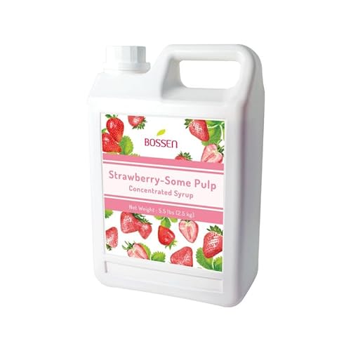 BOSSEN Strawberry Syrup | Hochwertige Zutaten ohne künstliche Farbstoffe, Vegan, Zuckerfrei | 2,5 Kg von Bossen