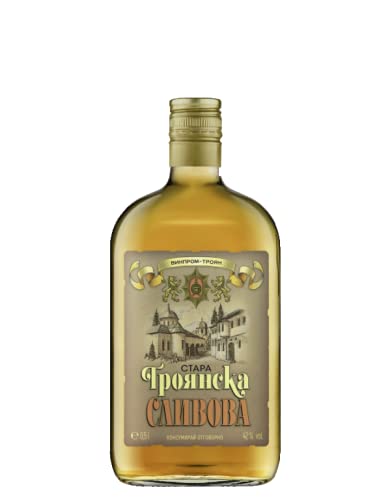 Alter Pflaumenbrand TROYANSKA SLIVOVA RETRO Troyan, 0,5 l, 7 J. Fass, Troyan, Bulgarien von Bossev