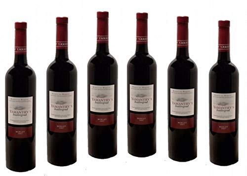 Paket von 6 Flaschen MERLOT "YAMANTIEV´S", 0,75 l, Ivaylovgrad, Bulgarien von Peshtera