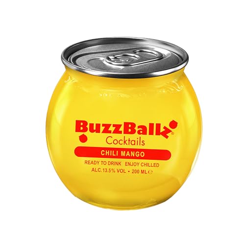Buzzballz Chili Mango Cocktail – Exotischer Genuss in jeder Dose! 200ml, 13,5% Vol. – Der perfekte Schärfekick für heiße Tage! von Bossjuice