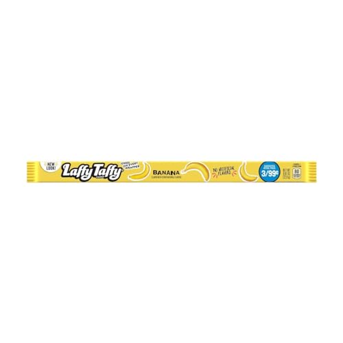 Laffy Taffy Rope Banana 23g - Süßer Bananengeschmack, Weicher Kaubonbon, Ideal für Naschkatzen + GETZH ThankYou Sticker von Bossjuice