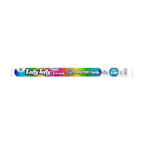 Laffy Taffy Rope Mystery Swirl 23g - Geheimnisvolles Geschmackserlebnis, Bunter Kaubonbon für Abenteurer + GETZH ThankYou Sticker von Bossjuice