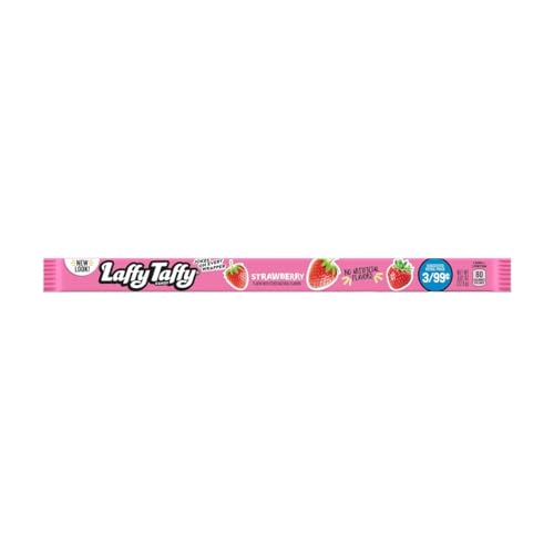 Laffy Taffy Rope Strawberry 23g - Intensiver Erdbeergeschmack, Weiche Kaubonbons, Ideal für Süßigkeitenliebhaber + GETZH ThankYou Sticker von Bossjuice