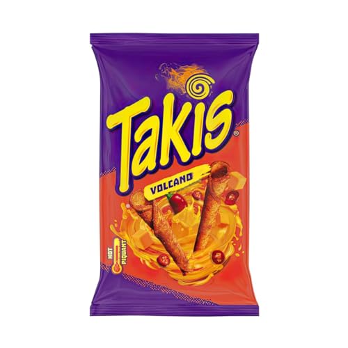 Takis Volcano 100g - Extrem Scharf mit Käse-Chili Geschmack - Verfügbar im 1er, 2er und 3er Pack + GETZH ThankYou Sticker (1er Pack) von Bossjuice