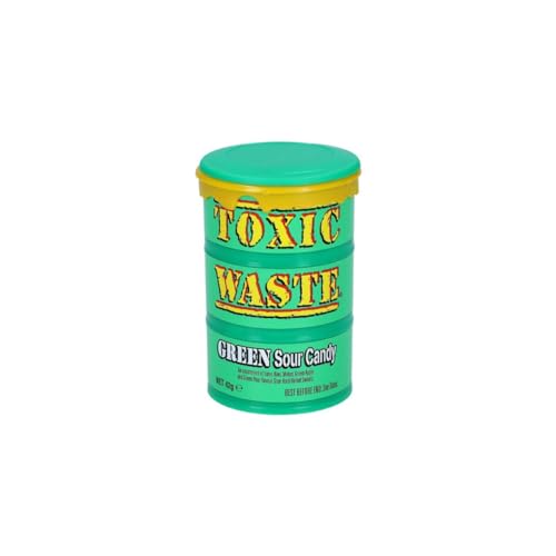 Toxic Waste Green Sour Candy 42g - Extrem Saurer Fruchtbonbon-Mix für Mutige + GETZH ThankYou Sticker von Bossjuice
