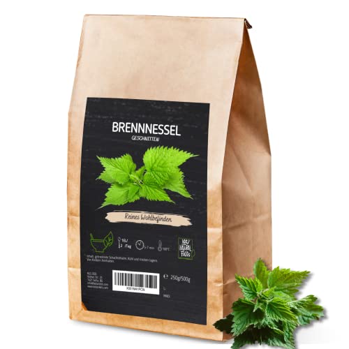 Brennesseltee lose 250g, Brennnesselblätter geschnitten - frish und duftig aus letzter Ernte in Premium Rohkostqualität, BotaniKils von BotaniKils