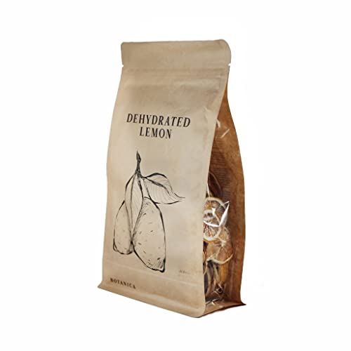Getrocknete Fruechte, Getrocknete Zitronen fuer Gin Cocktail, Getränke Dekoration aus 100% natuerlichen Zutaten, ohne Zucker Zusatz, Geschenk Gin Kit Scheiben 100 g von BOTÁNICA
