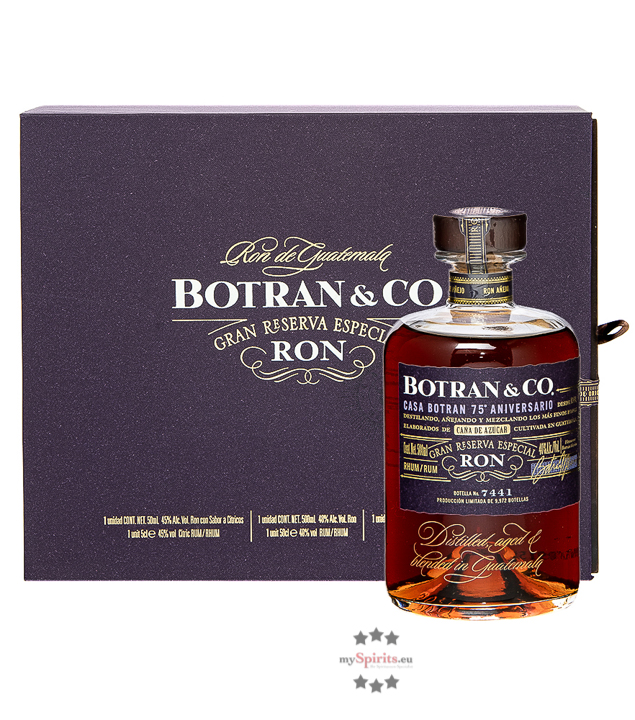 Botran & Co. Gran Reserva Especial Geschenkbox (40 & 45 % vol., 0,6 Liter) von Botran Rum