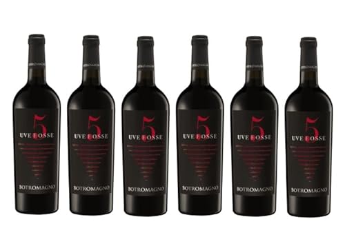 6x 0,75l - 2021er - Botromagno - 5 Uve Rosse - Puglia I.G.P. - Apulien - Italien - Rotwein trocken 6x 0,75l - 2021er - Botromagno - 5 Uve Rosse - Puglia I.G.P. - Apulien - Italien - Rotwein trocken von Botromagno